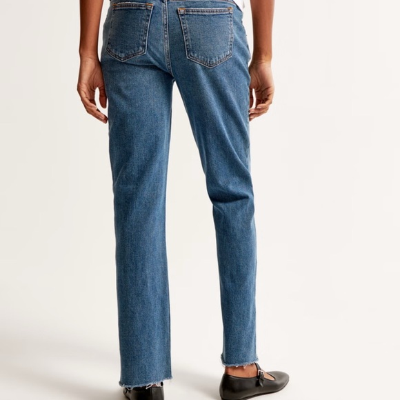 Abercrombie & Fitch Blue Maternity Jeans Hem Distressed - Picture 14 of 15